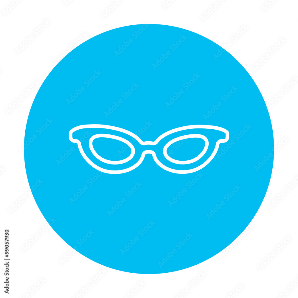 Eyeglasses line icon.