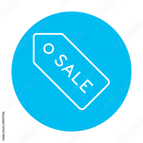 Sale tag line icon.