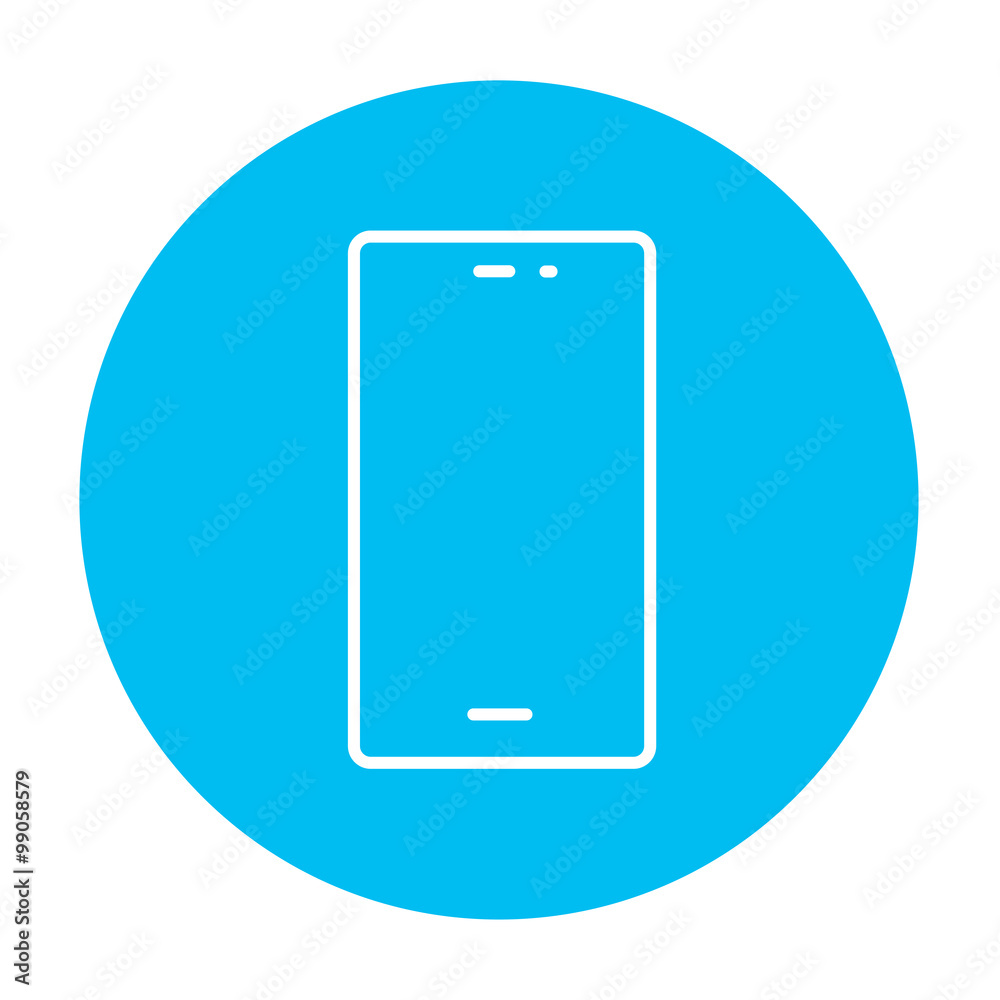Mobile phone line icon. Mobile phone line icon.