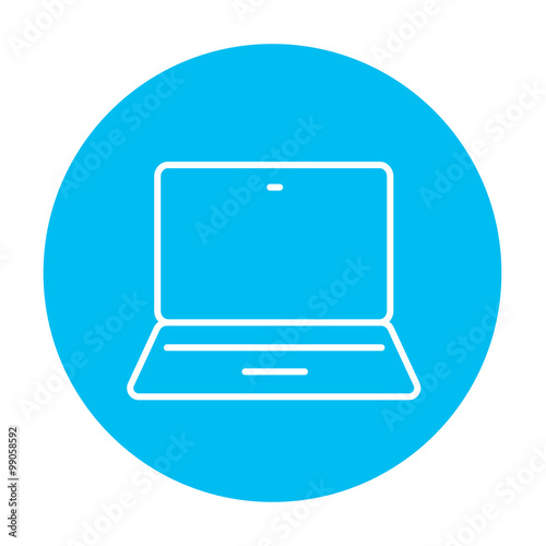 Laptop line icon.