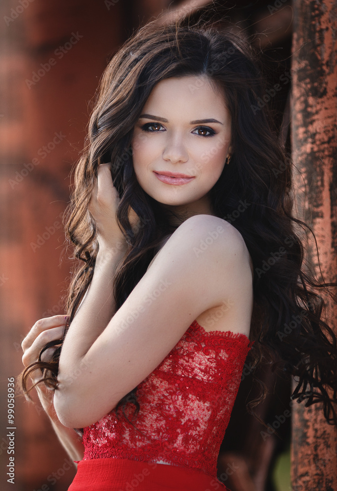 Fototapeta premium Portrait of a beautiful young girl