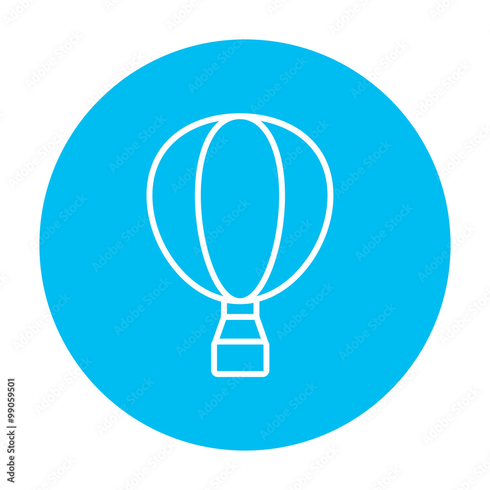 Hot air balloon line icon.