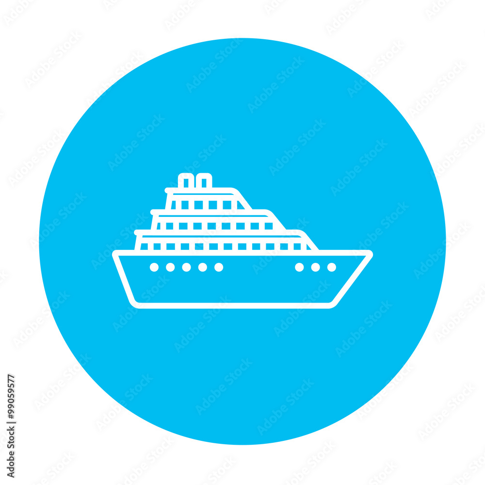 Cruise ship line icon.