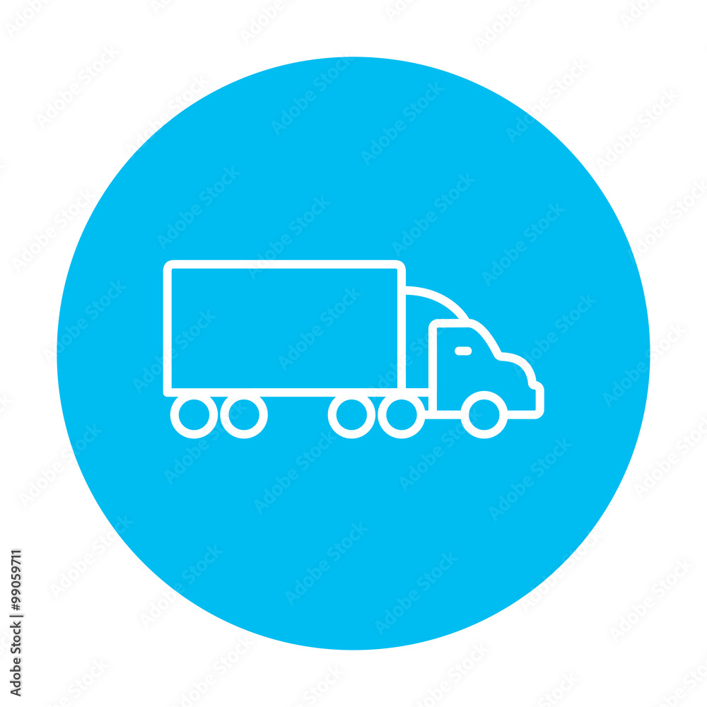 Delivery truck line icon. Delivery truck line icon.