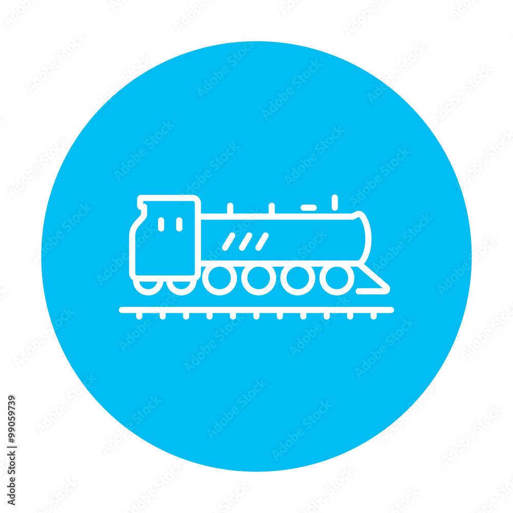 Train line icon. Train line icon.