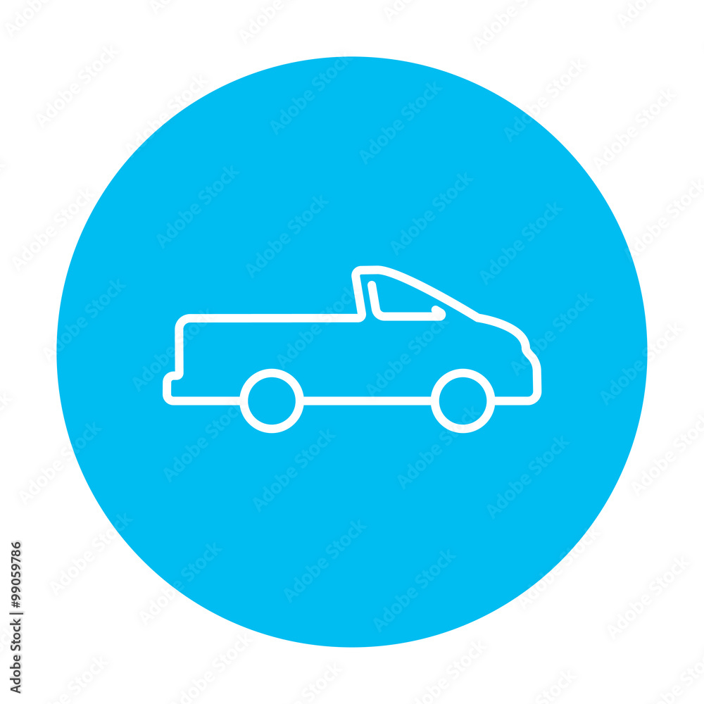 Pick up truck line icon. Pick up truck line icon.