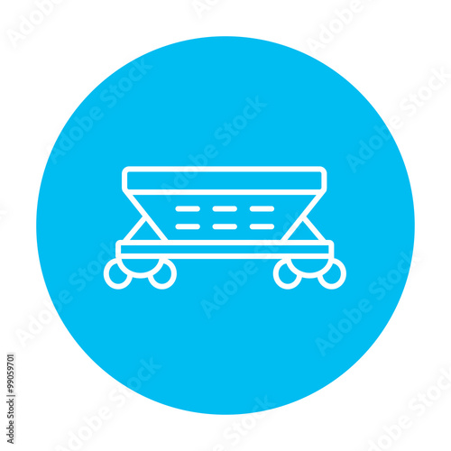 Cargo wagon line icon.