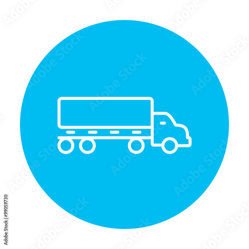 Delivery truck line icon.