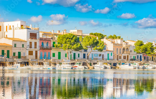 Picturesque view of a old fishing village at Spain