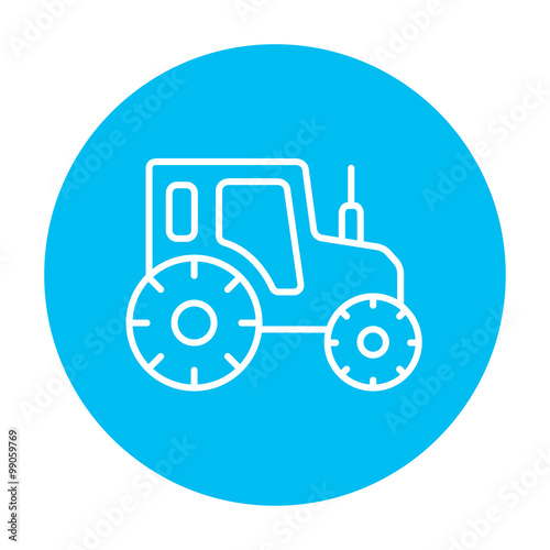 Tractor line icon.