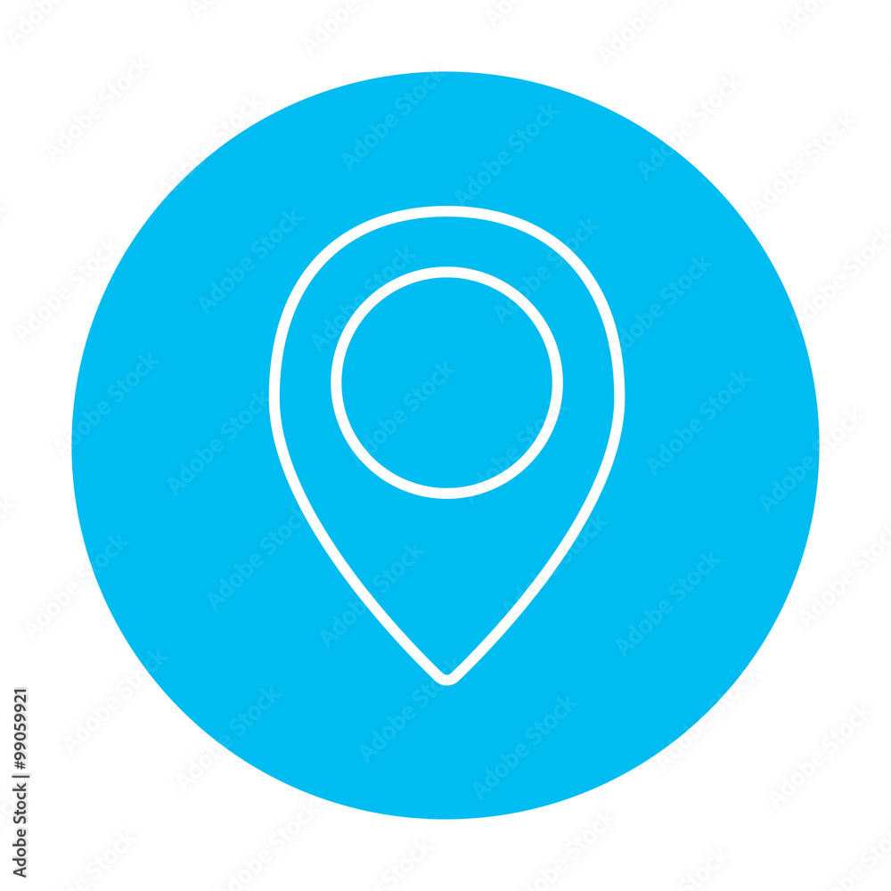 Map pointer line icon. Map pointer line icon.
