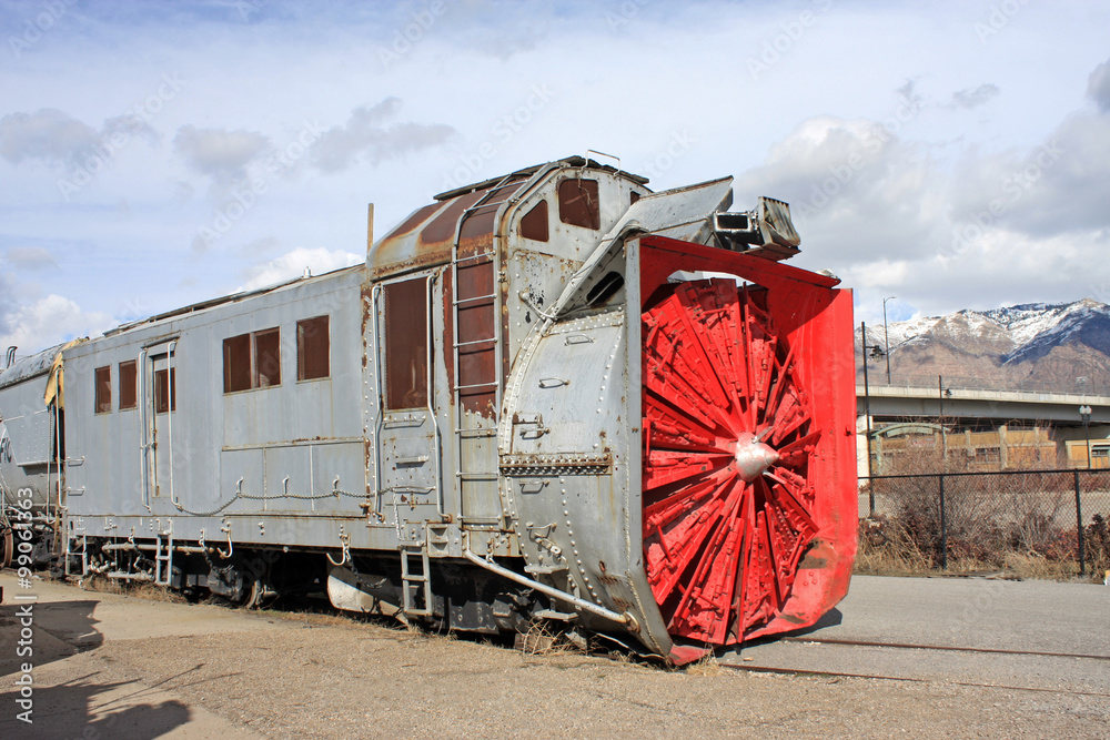 Naklejka premium Vintage Rail Snow Plough