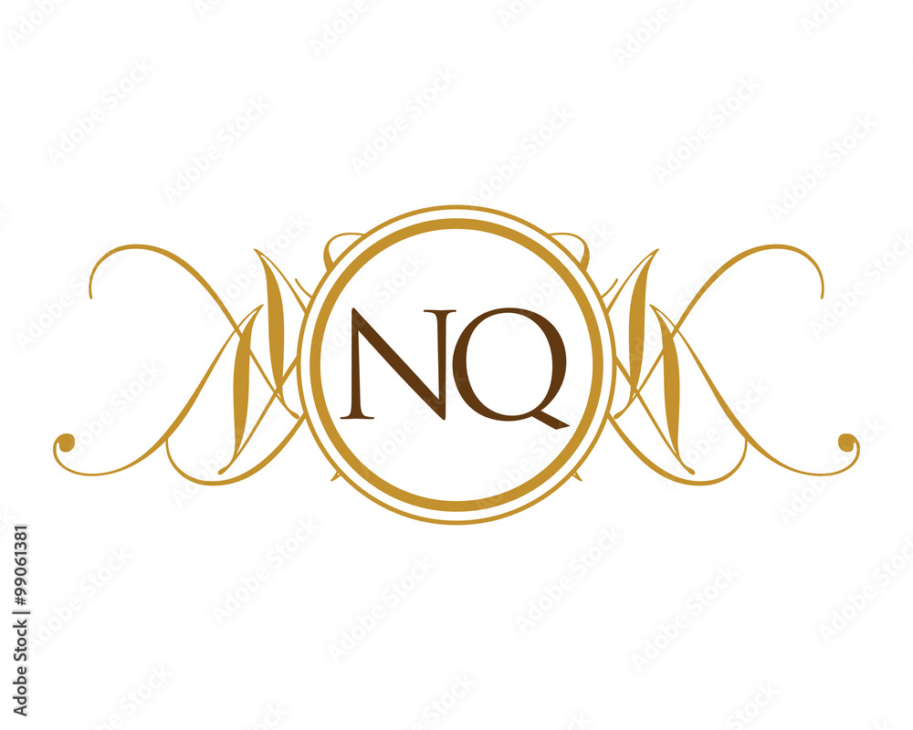 NQ Luxury Ornament Initial Logo NQ Luxury Ornament Initial Logo