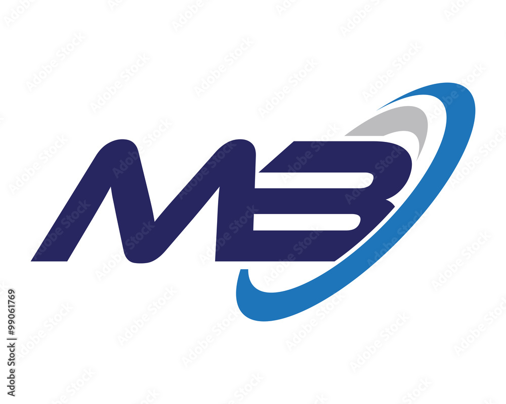 MB Swoosh Letter Business Logo MB Swoosh Letter Business Logo