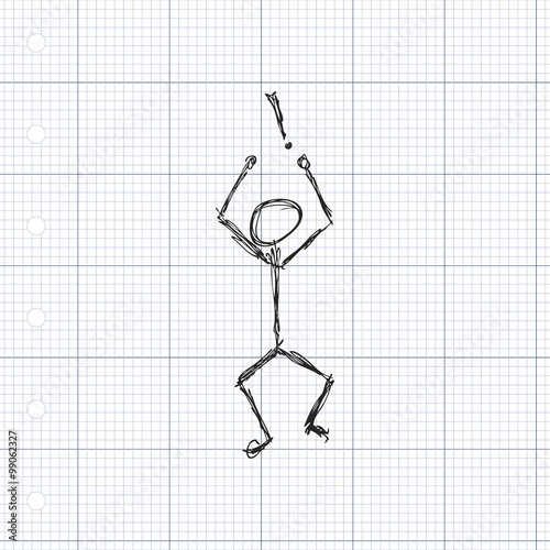Man with an exclamation mark