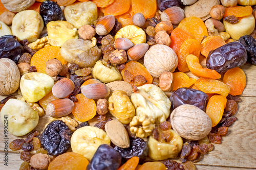 Healthy vegetarian food - dried fruit