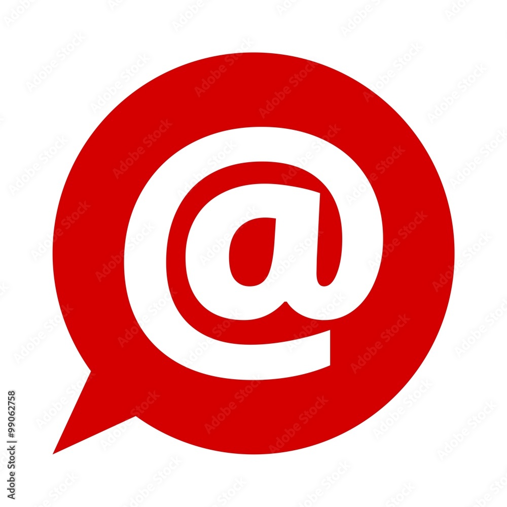 Bubble speech e mail symbol Bubble speech e mail symbol