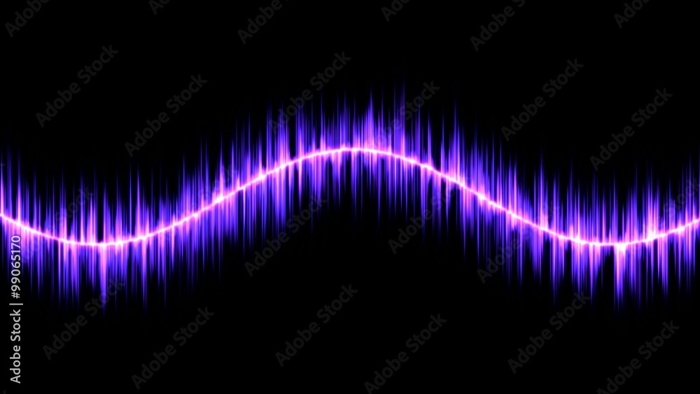 Audio Sound Sine Wave Animation - Loop purple