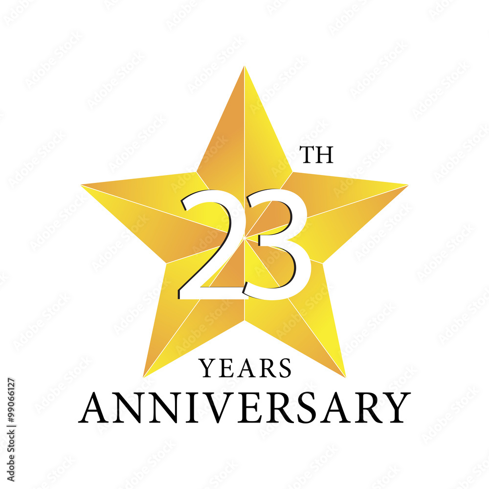 Obraz premium 23th years anniversary star