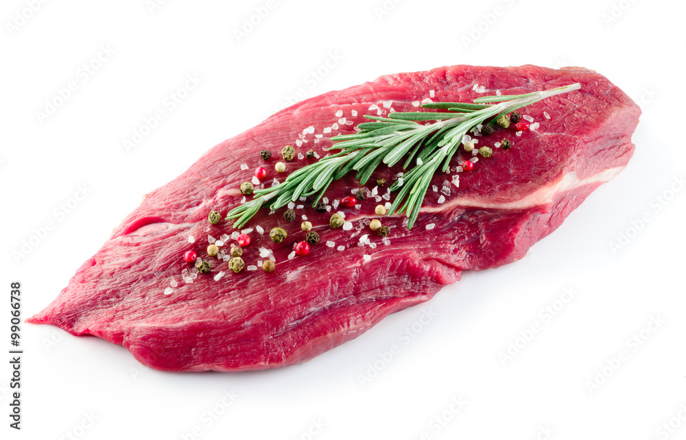 Fresh raw meat isolated on white background. Organic food. Fresh raw meat isolated on white background. Organic food.