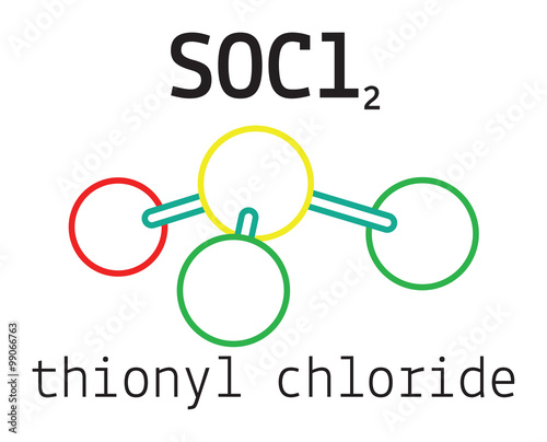 Cl2SO thionyl chloride molecule photo