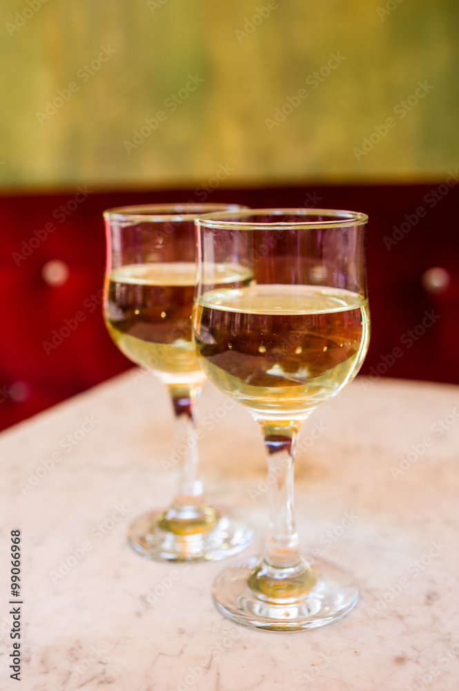 Couple of white wine glass