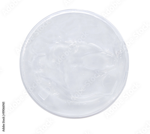 Fresh clear gel isolate on white. (clipping path)