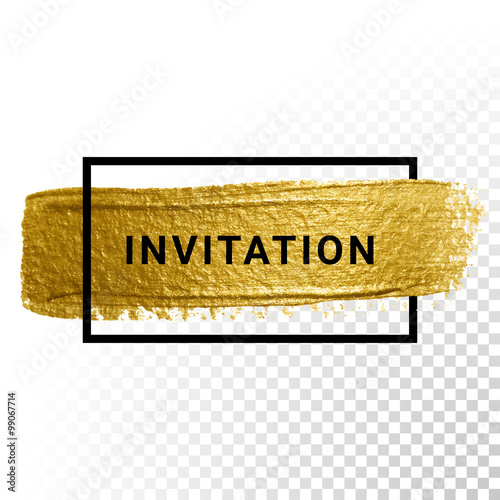 Vector gold paint stroke