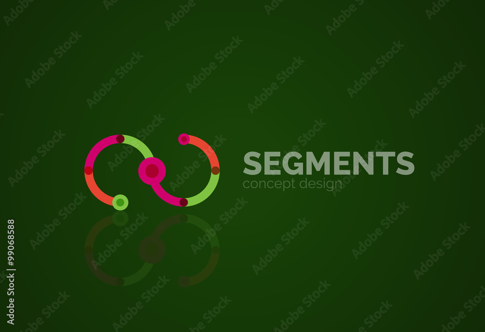 Fototapeta premium Vector outline minimal abstract geometric logo