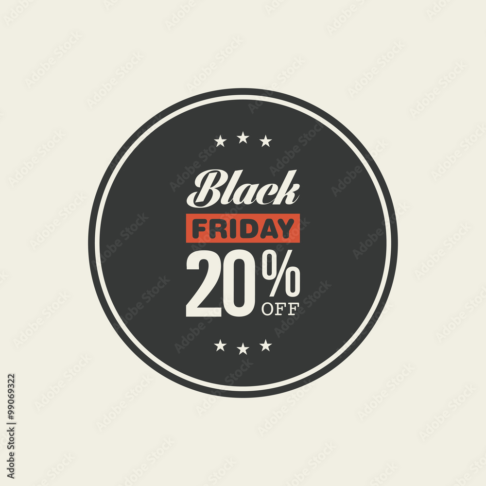 Fototapeta premium Black Friday Label