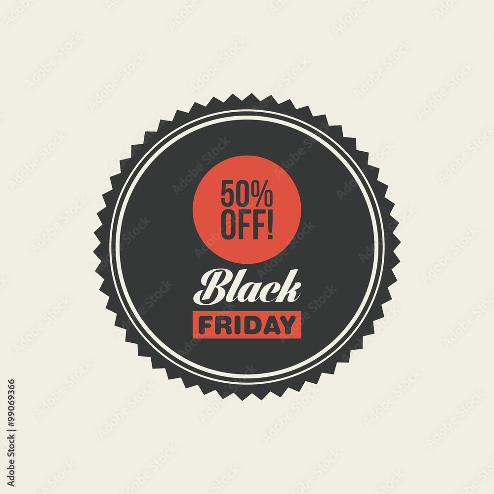 Fototapeta premium Black Friday Label