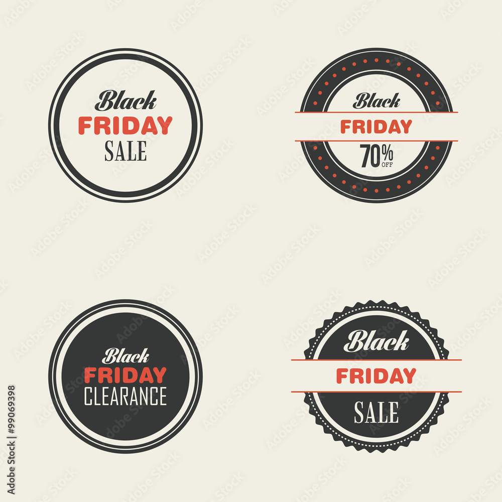 Fototapeta premium Black Friday Labels