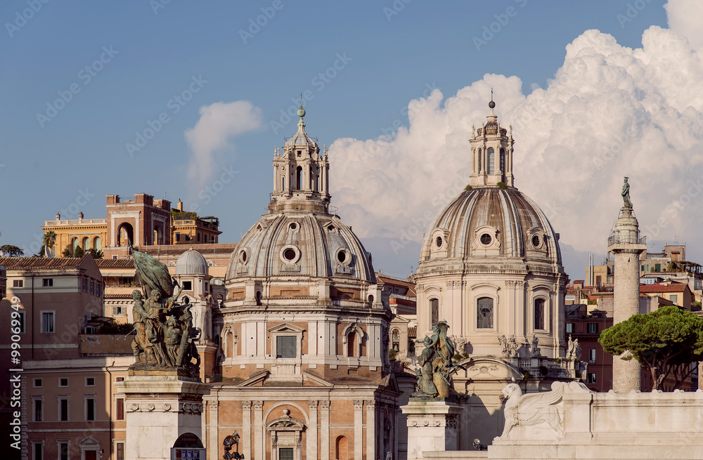 Italy. Rome. Temples and sculptures 