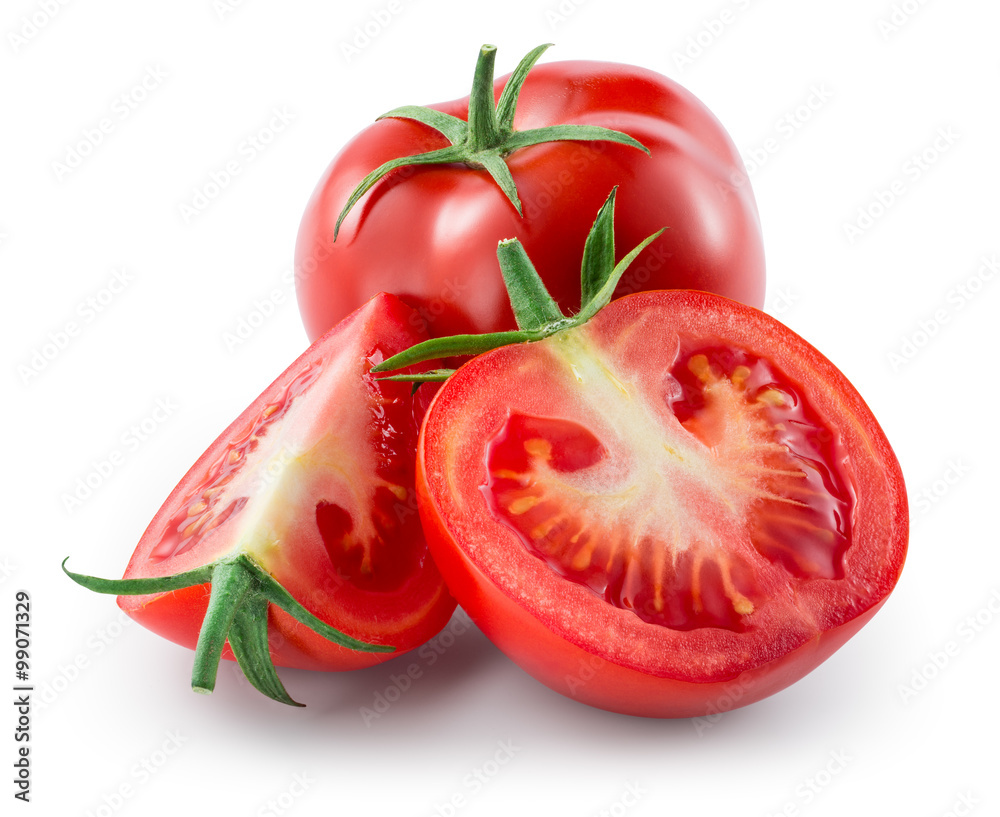 Tomato isolated on white. With clipping path. Tomato isolated on white. With clipping path.
