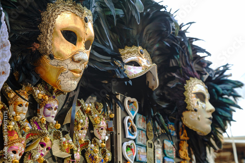 Obraz na płótnie Masquerade Venetian masks on sale in Venice, Italy w salonie
