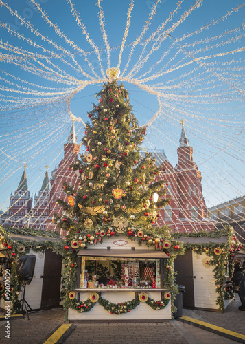 Christmas market in Moscow, Russia