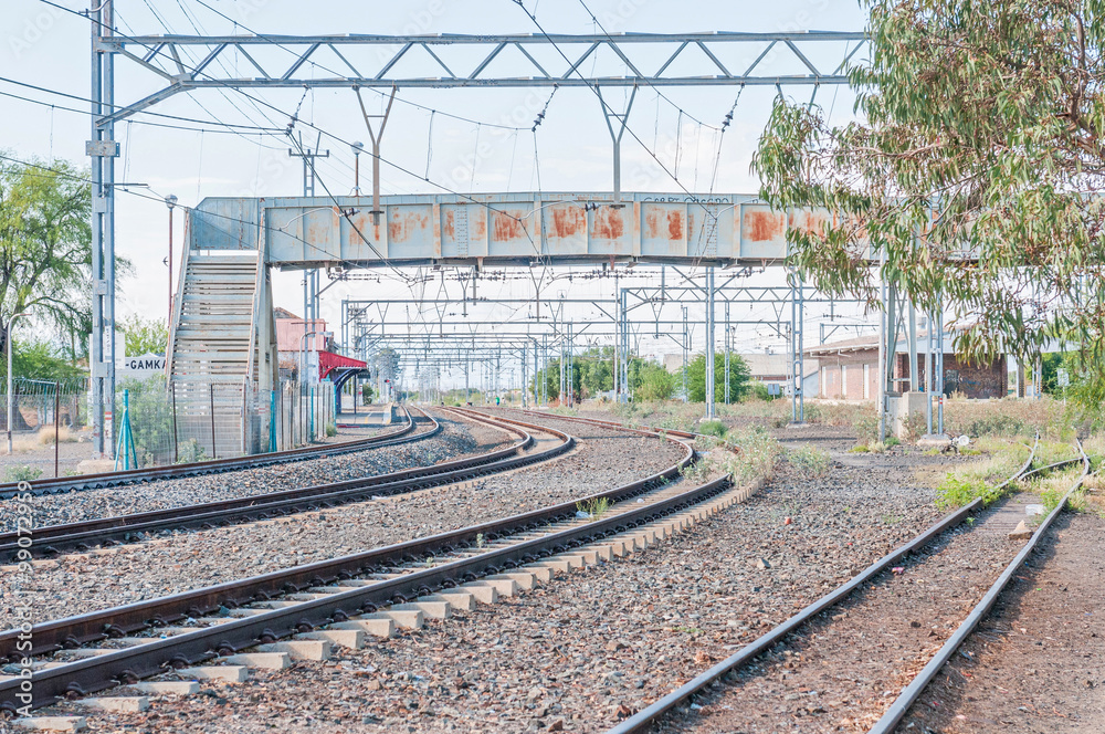 Johannesburg to Cape Town railroad at Leeu-Gamka station