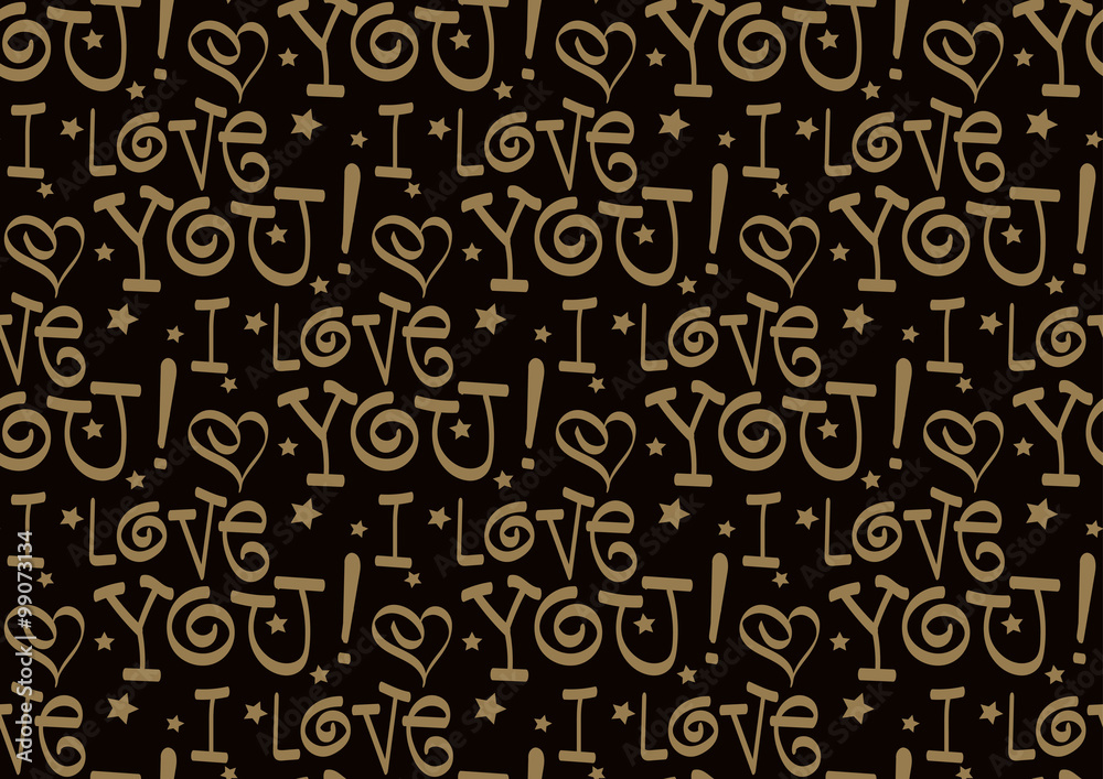 I love you, Valentines Day, lettering, dark, graphic design