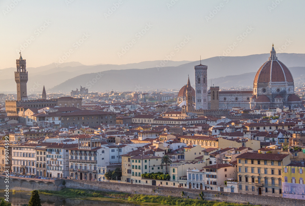 Florence panorama at sunset