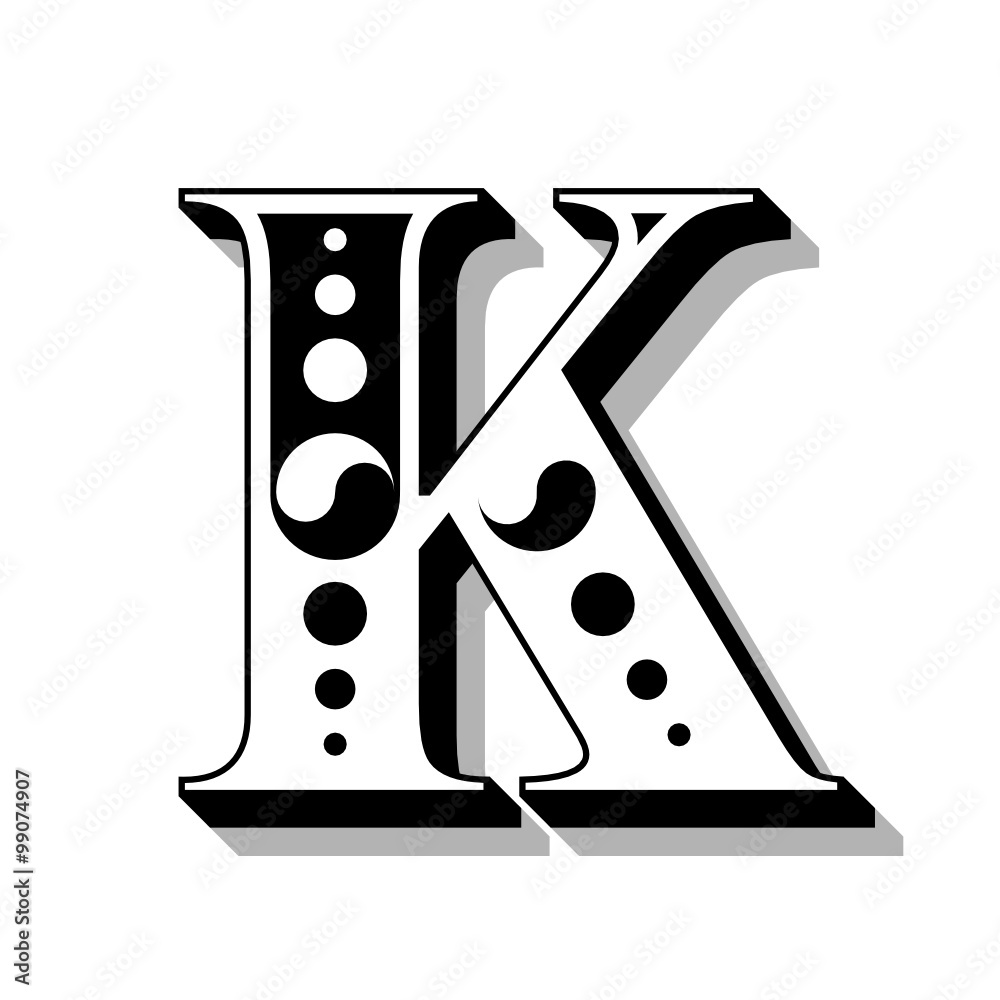 the letter k in different fonts
