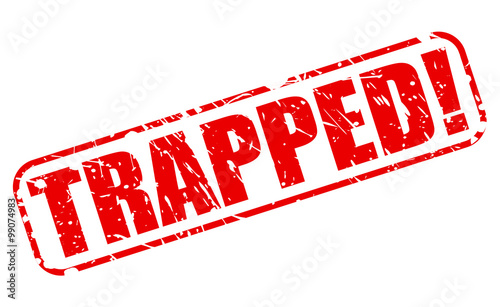 TRAPPED red stamp text