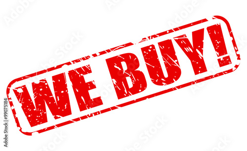 WE BUY red stamp text