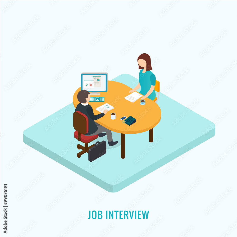 Job interview concept. 