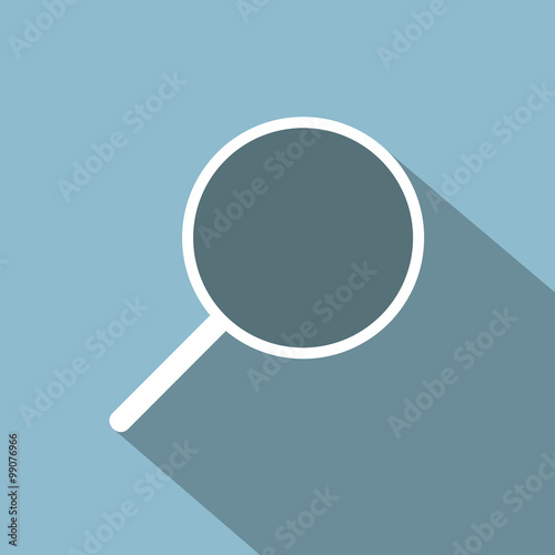 Simple Magnifier Icon Flat Design