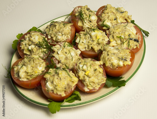 Stuffed tomatoes with cheese