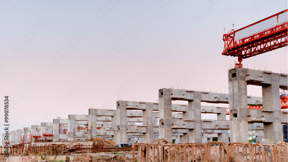 Fototapeta premium erection bridge box girder