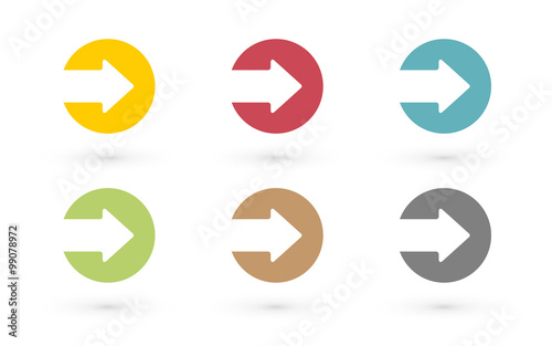 colorful arrows in circle icon