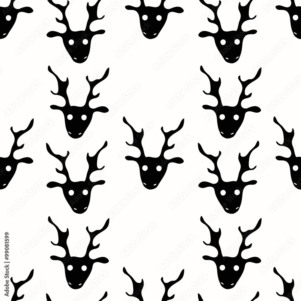 seamless pattern with funny crazy deers seamless pattern with funny crazy deers