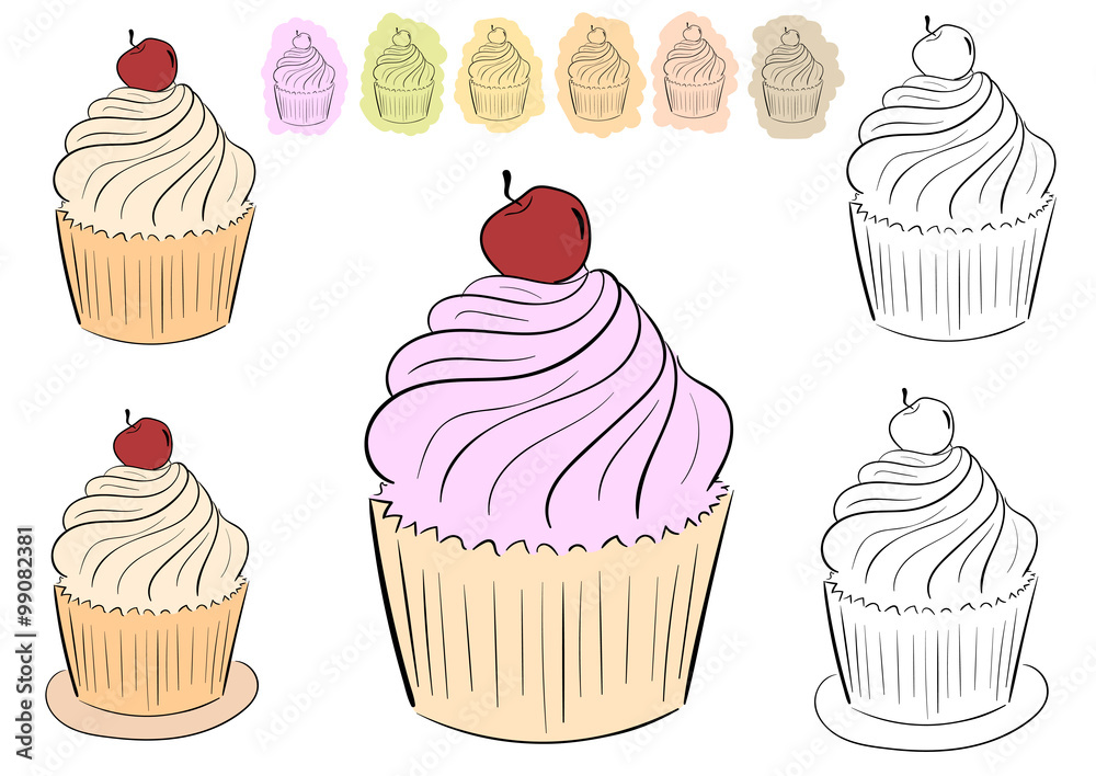 Set with cake Set with cake