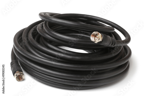 Coaxial cable with connectors photo